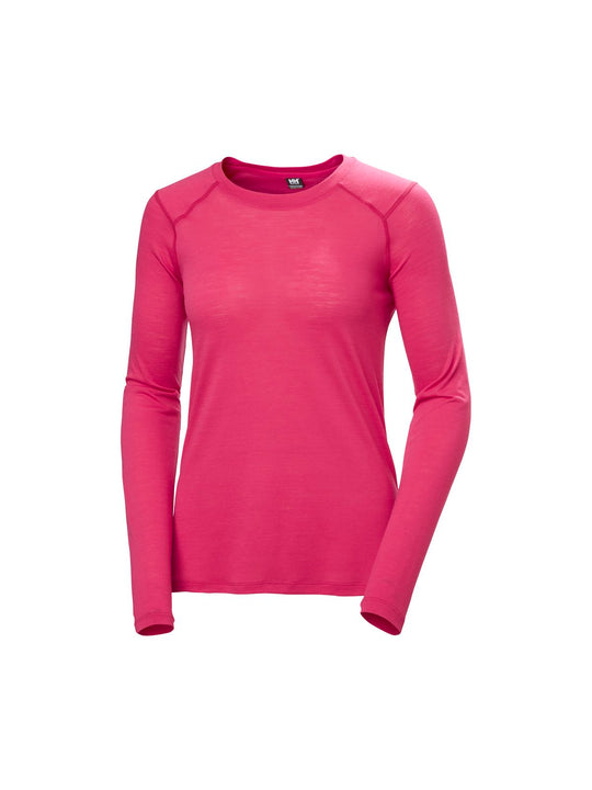 Bielizna termiczna damska HELLY HANSEN W HH DURAWOOL CREW LS różowa
