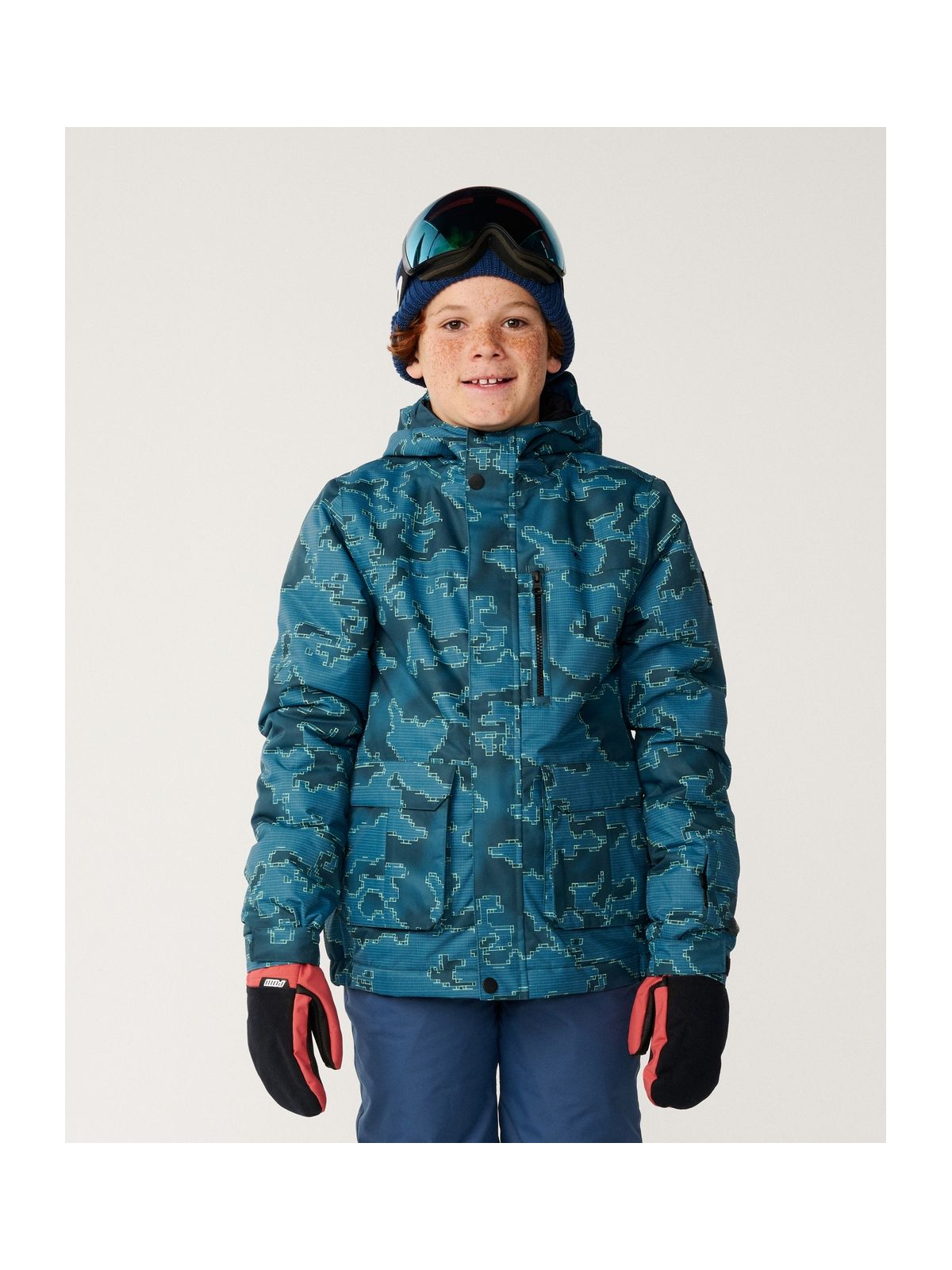 Kurtka juniorska RIP CURL S-Series snake10K Jkt Kids niebieska