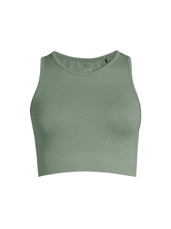 Top CASALL Essential Block Seamless Sport Top zielony