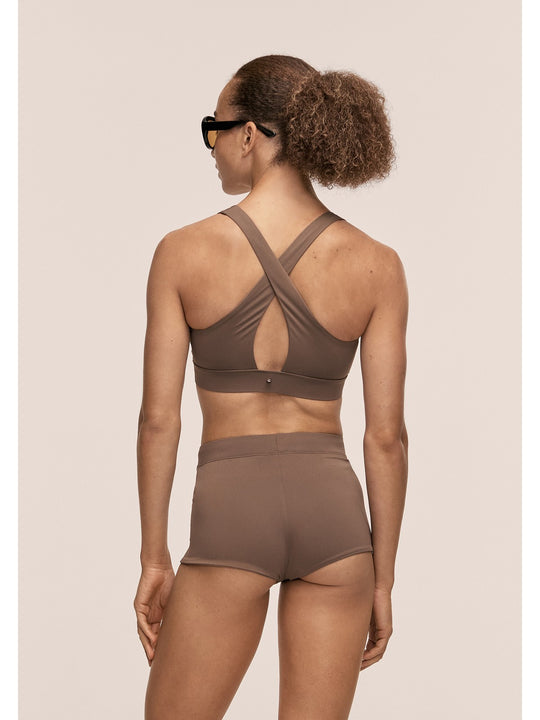 Stanik kąpielowy CASALL V-Neck Crossback Bikini Top kolor zielony
