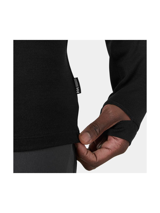 Bielizna termiczna męska HELLY HANSEN HH DURAWOOL GUIDE HOODIE czarna
