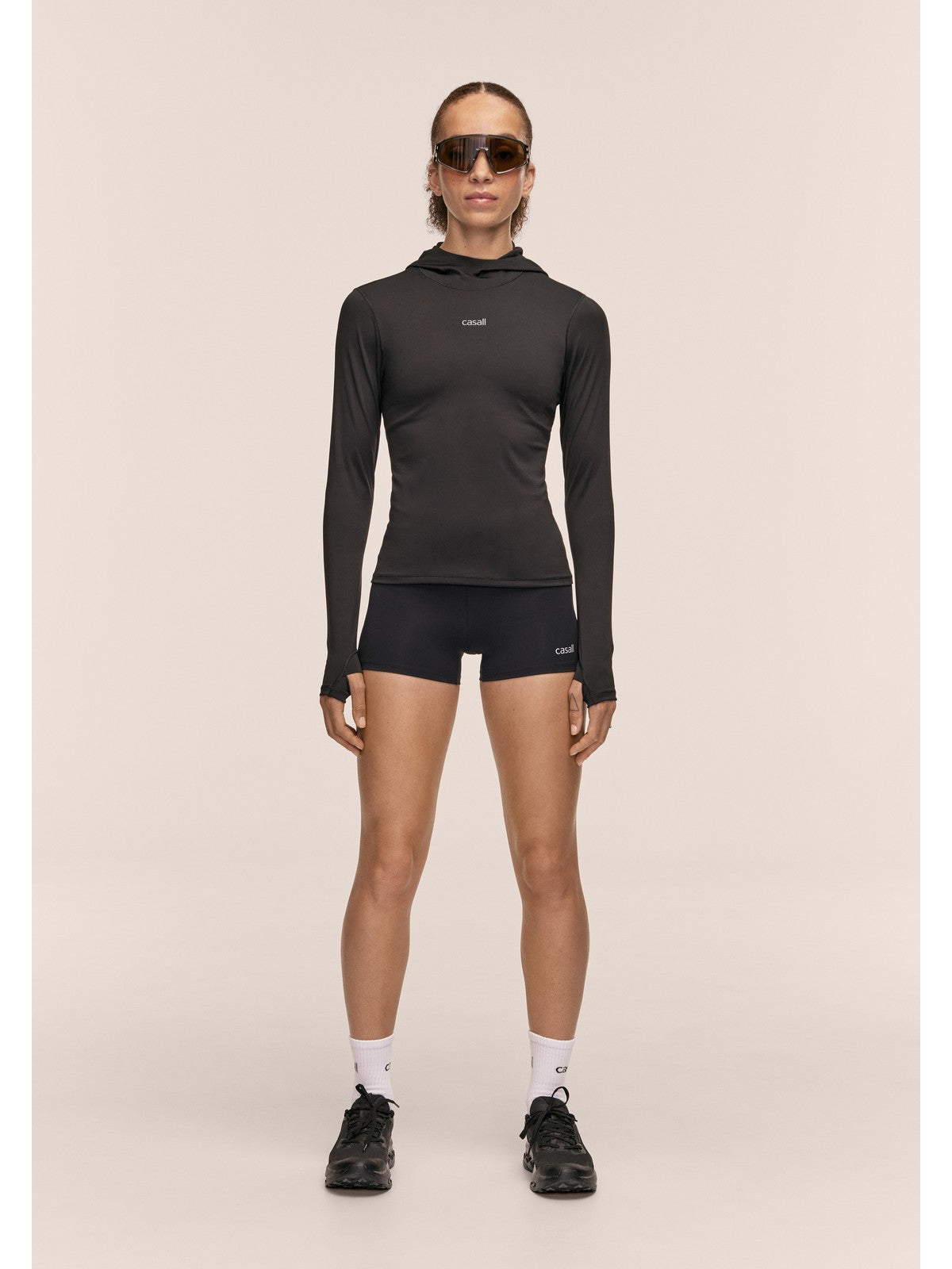 Legginsy treningowe damskie CASALL Performance Running Hot Pants kolor czarny