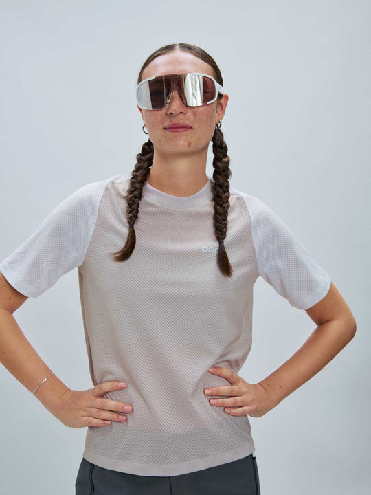 Koszulka rowerowa damska POC W’s Motion Air Jersey beżowa - Adventure Sports
