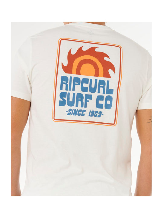 Koszulka męska RIP CURL Pacific Rinse Sunrise Tee biała
