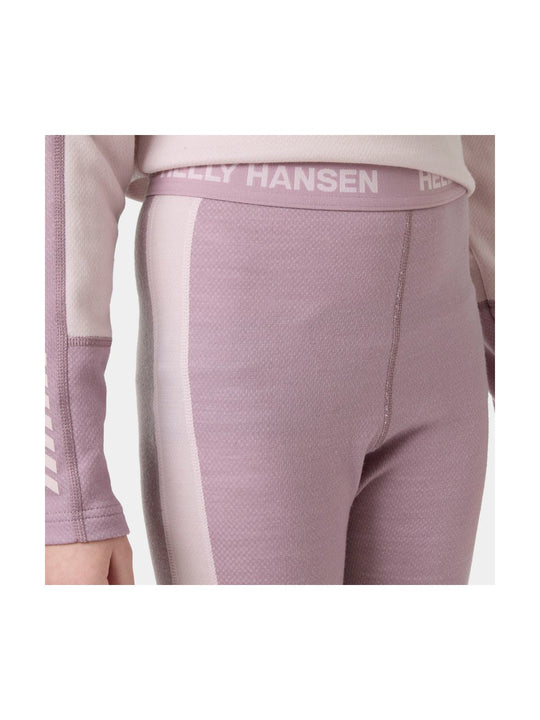 Bielizna termiczna dziecięca HELLY HANSEN JR LIFA MERINO MIDWEIGHT SET fioletowa
