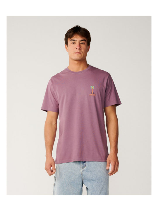 Koszulka męska RIP CURL Pacific Rinse Higgins Tee fioletowa
