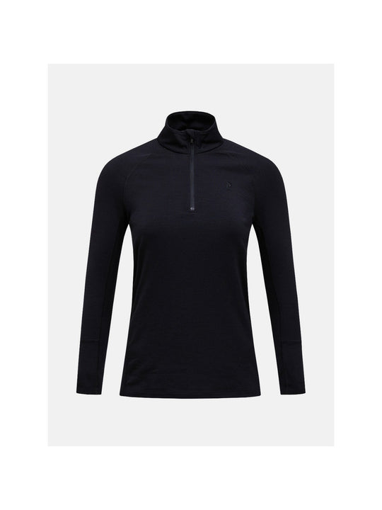 Koszulka Termiczna PEAK PERFORMANCE Magic Half Zip Wool-blend Baselayer Women czarny
