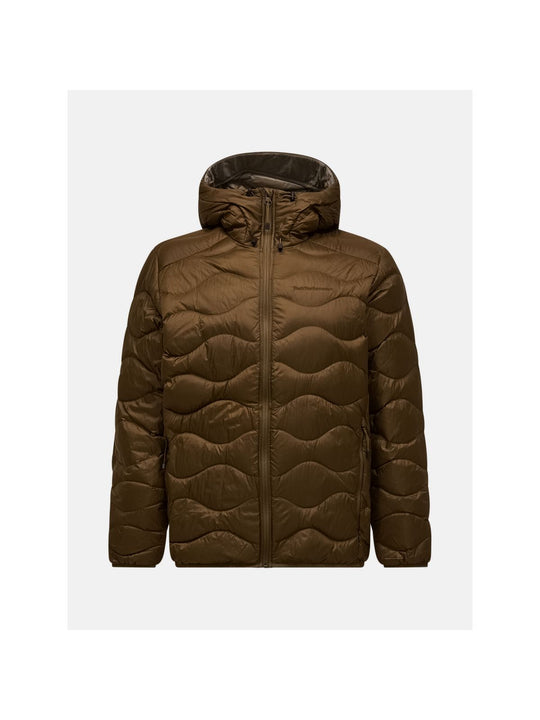 Kurtka puchowa męska PEAK PERFORMANCE Helium Down Hood Jacket brązowa
