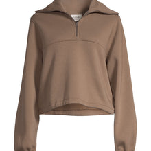 Bluza damska CASALL Easy Half Zip Sweater kolor brązowy
