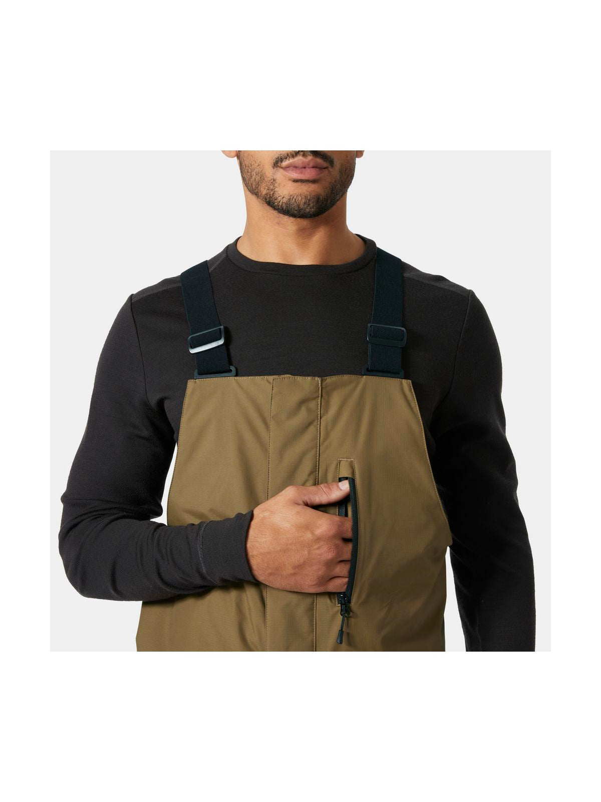 Spodnie narciarskie męskie HELLY HANSEN SOGN BIB CARGO PANT brązowe