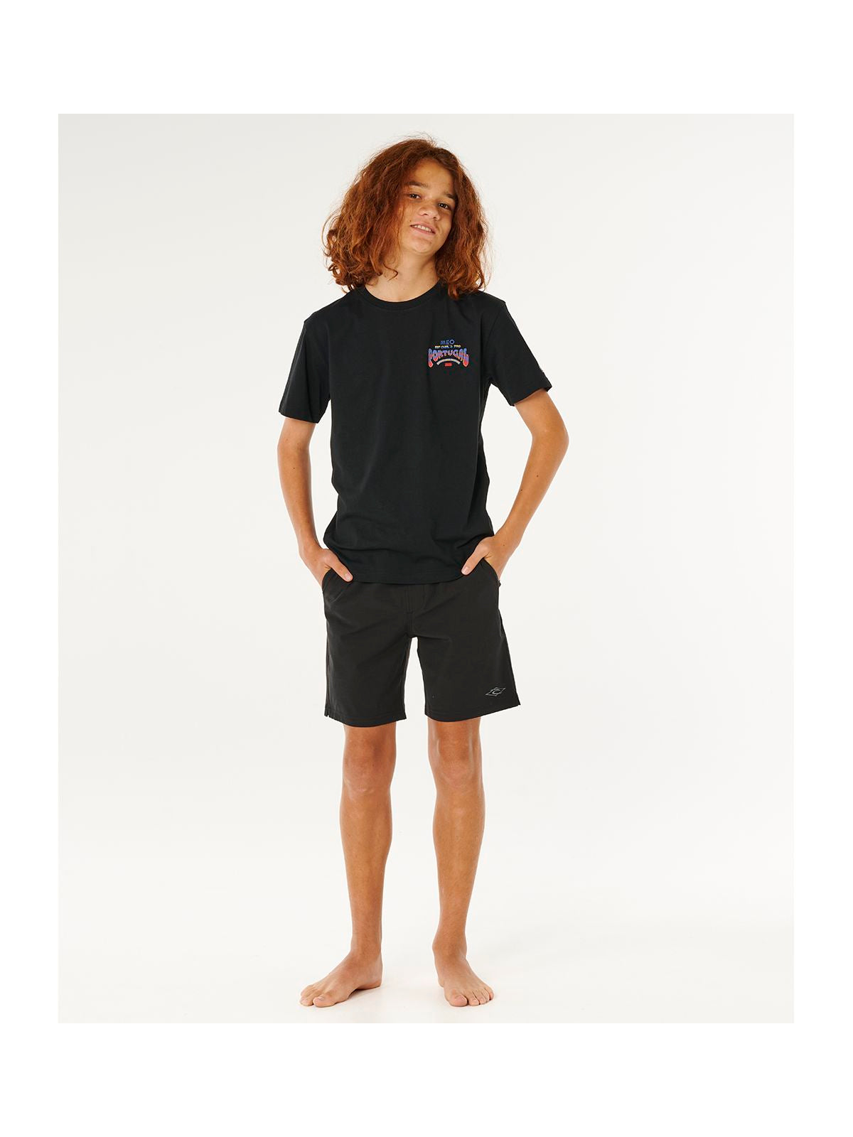 Koszulka juniorska RIP CURL RIP CURL Pro Peniche 26 Tee-Bo czarna