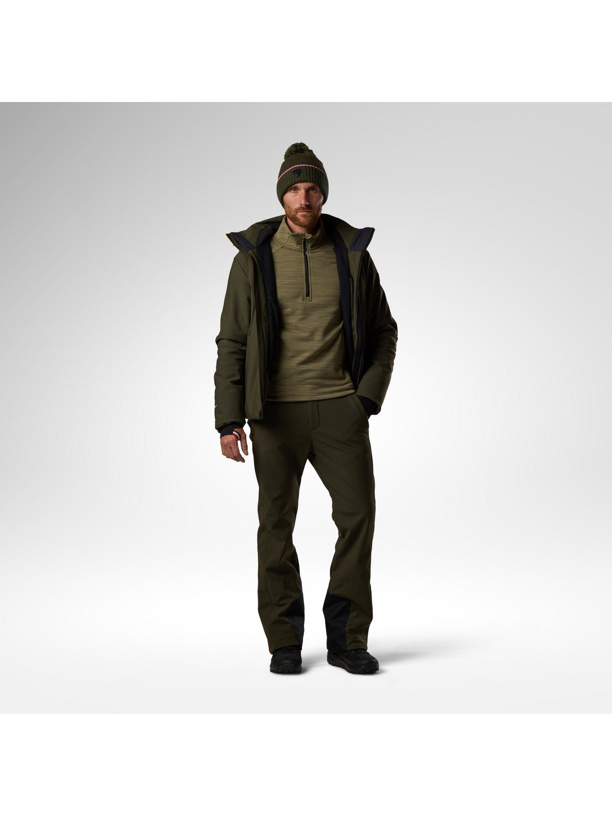 Spodnie narciarskie męskie ROSSIGNOL M Resort Softshell Pant zielone