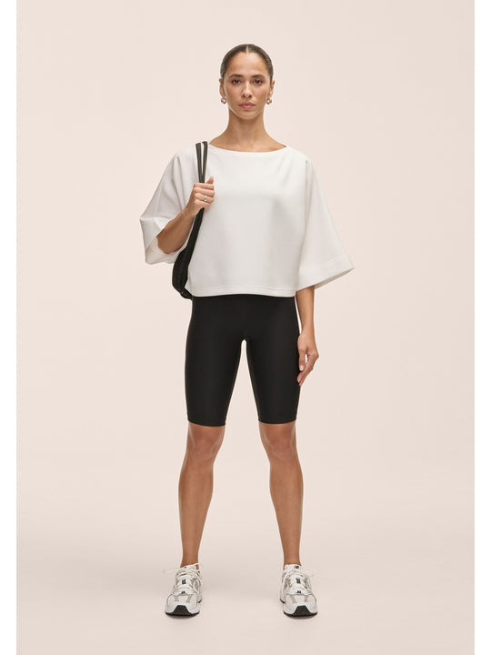 Koszulka damska Casall Aria Cropped Boatneck biały - Adventure Sports
