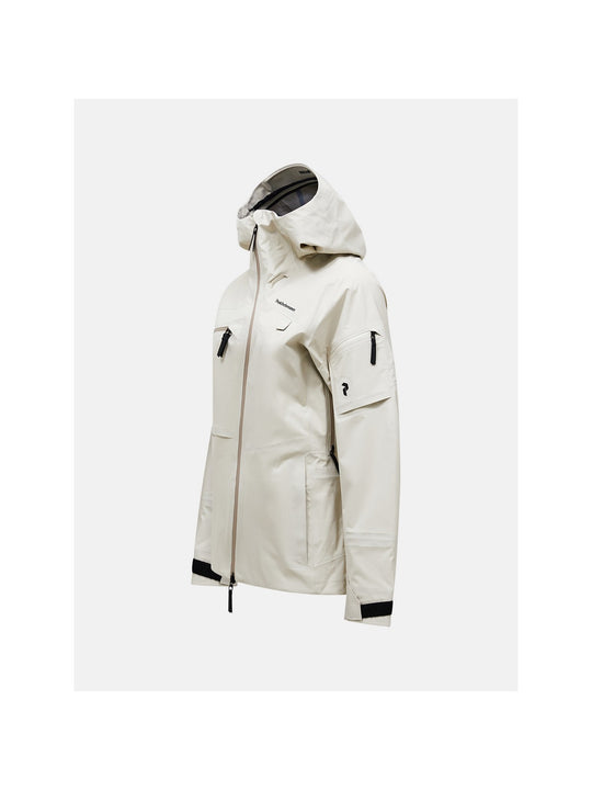 Kurtka narciarska damska PEAK PERFORMANCE Alpine GORE-TEX C-Knit 3L Shell Jacket piaskowa
