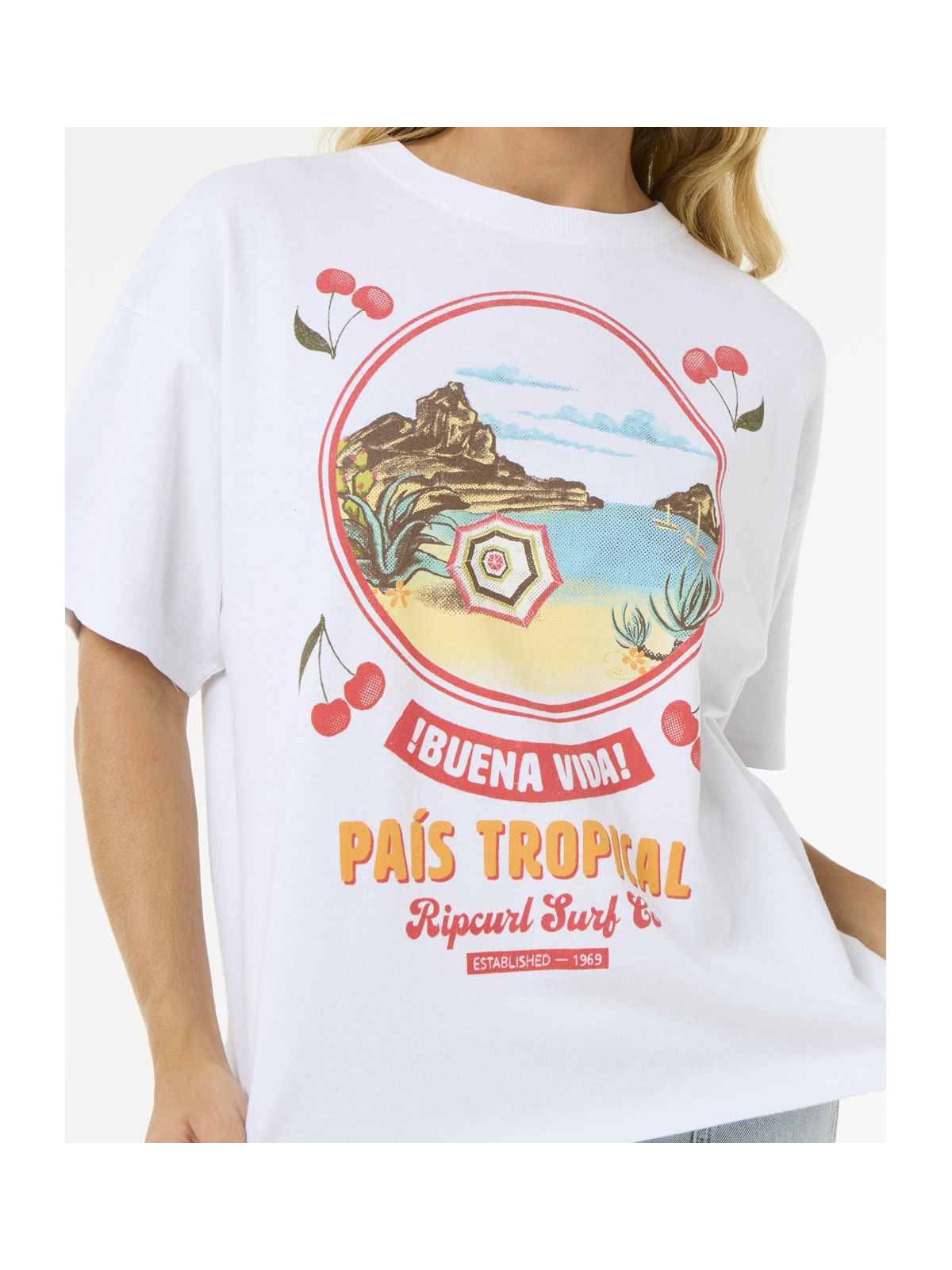 Koszulka RIP CURL Cove Heritage Tee biały
