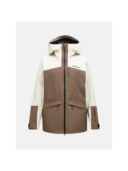 Kurtka narciarska męska PEAK PERFORMANCE Vertec HIPE 3L Shell Jacket brązowa
