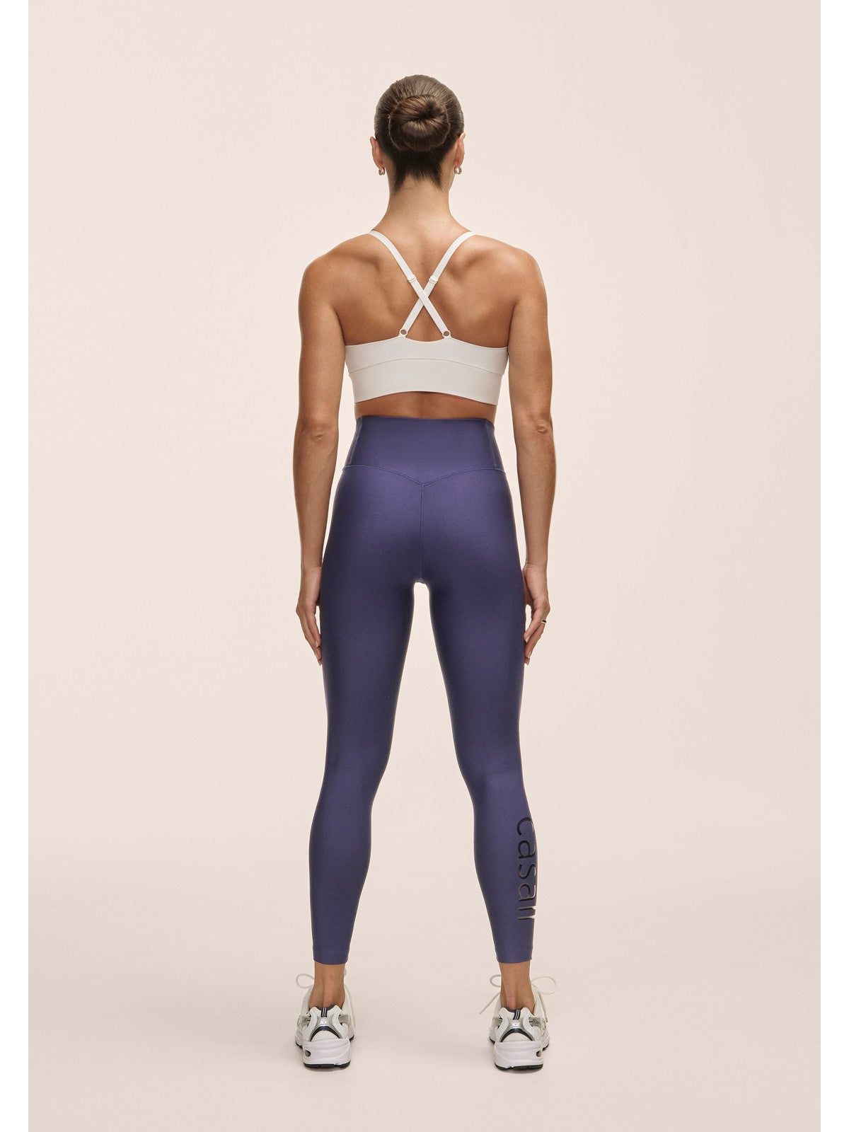 Legginsy damskie Casall Graphic High Waist Tights fioletowy