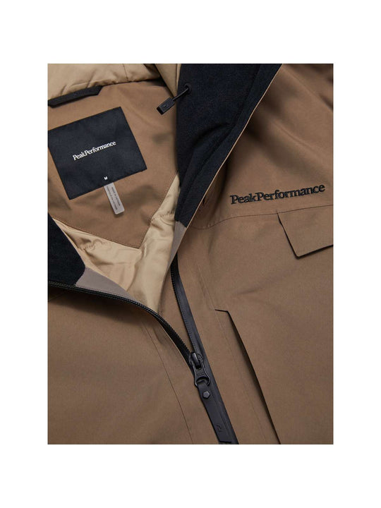Kurtka narciarska męska PEAK PERFORMANCE Alpine GORE-TEX 2L Insulated Shell Jacket brązowa
