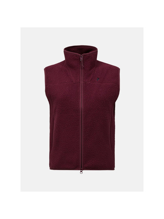 Kamizelka damska PEAK PERFORMANCE NatureRush Pile Vest bordowa
