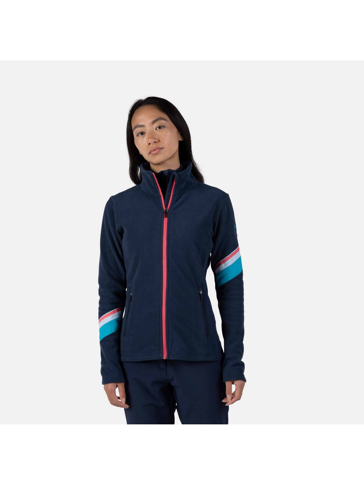 Bluza damska ROSSIGNOL W Strawpile Fleece Fz granatowy