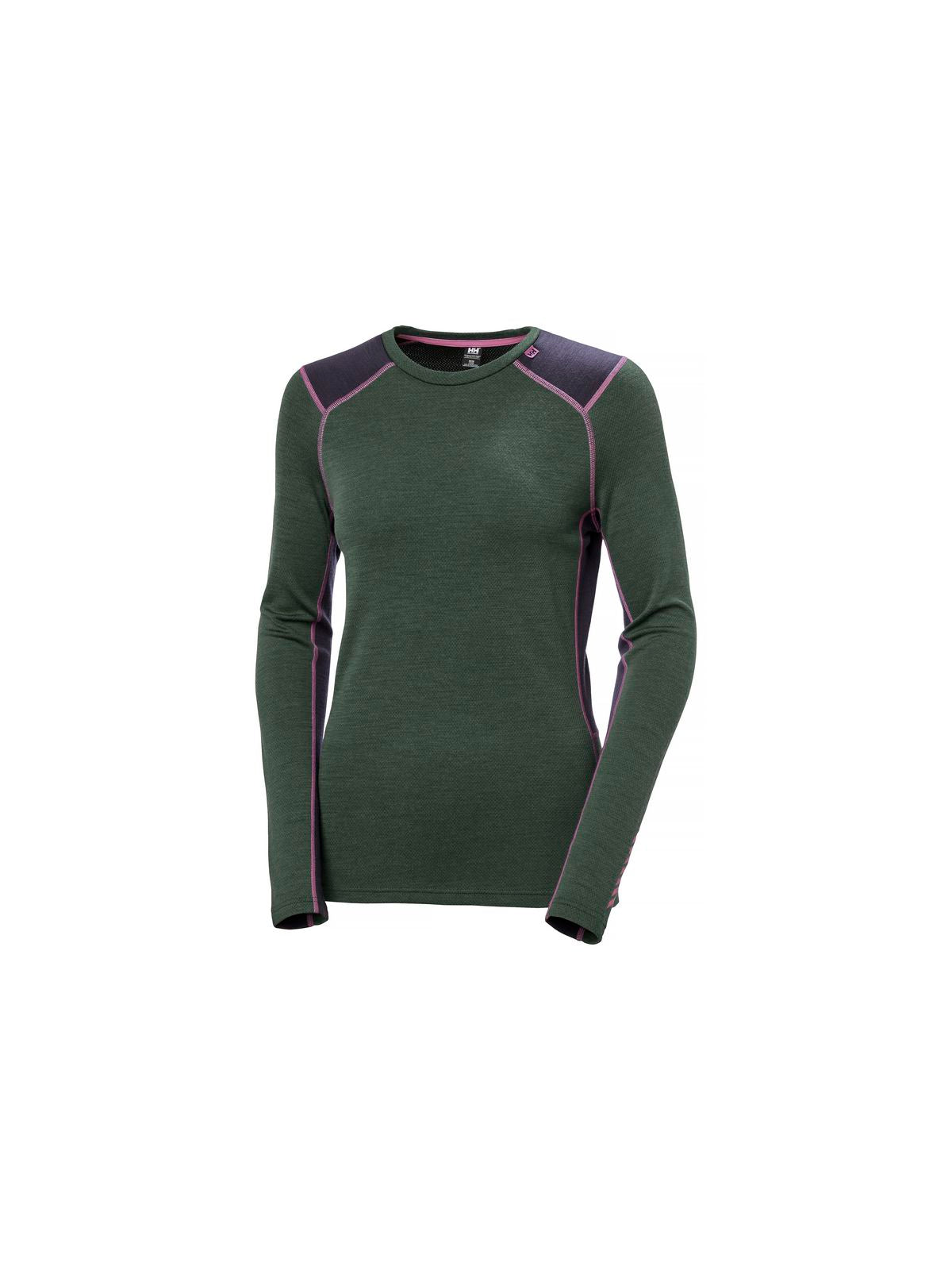 Koszulka damska HELLY HANSEN W Lifa Merino Midweight Crew kolor zielony