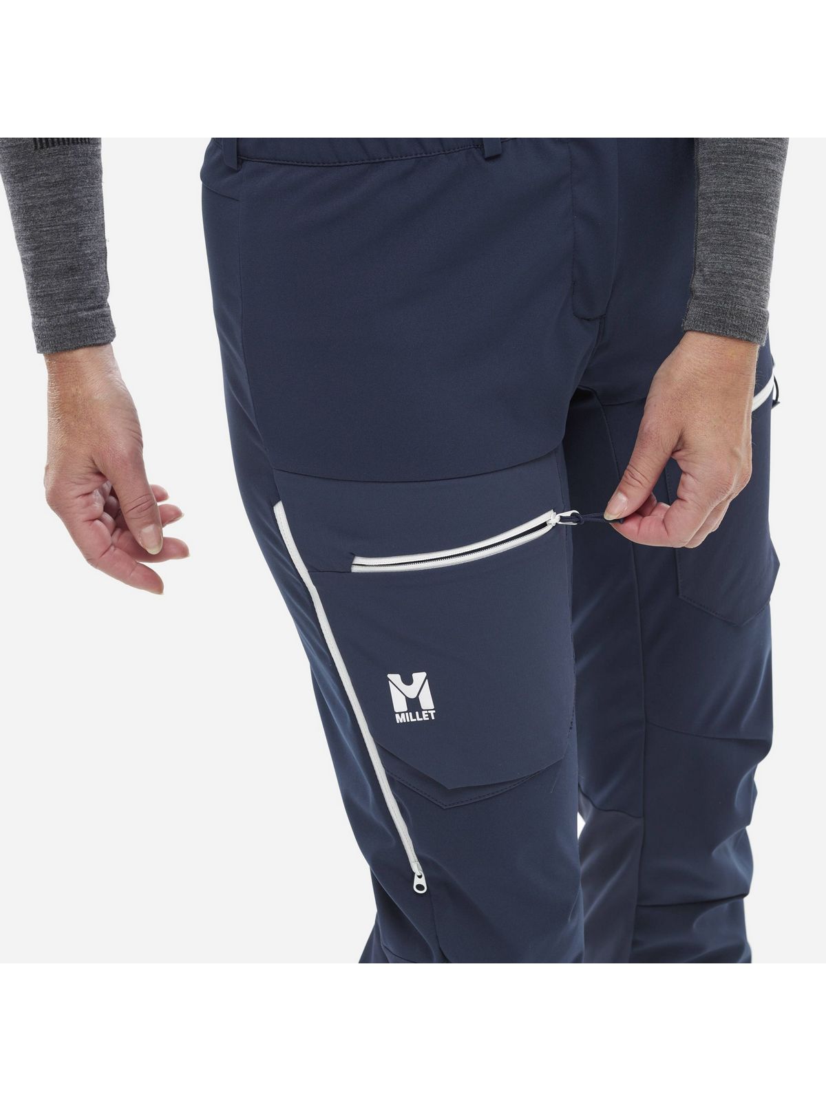 Spodnie narciarskie damskie MILLET W M White Shield Pt granatowy