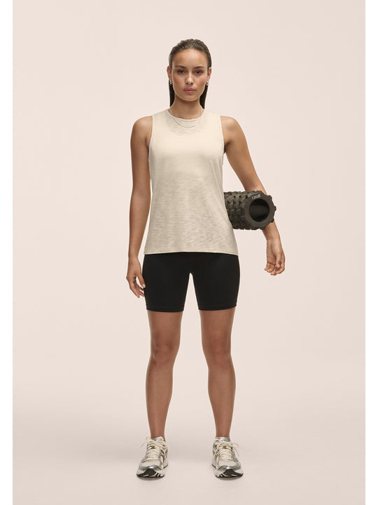 Koszulka treningowa damska treningowa CASALL Soft Texture Tank kolor beżowy
