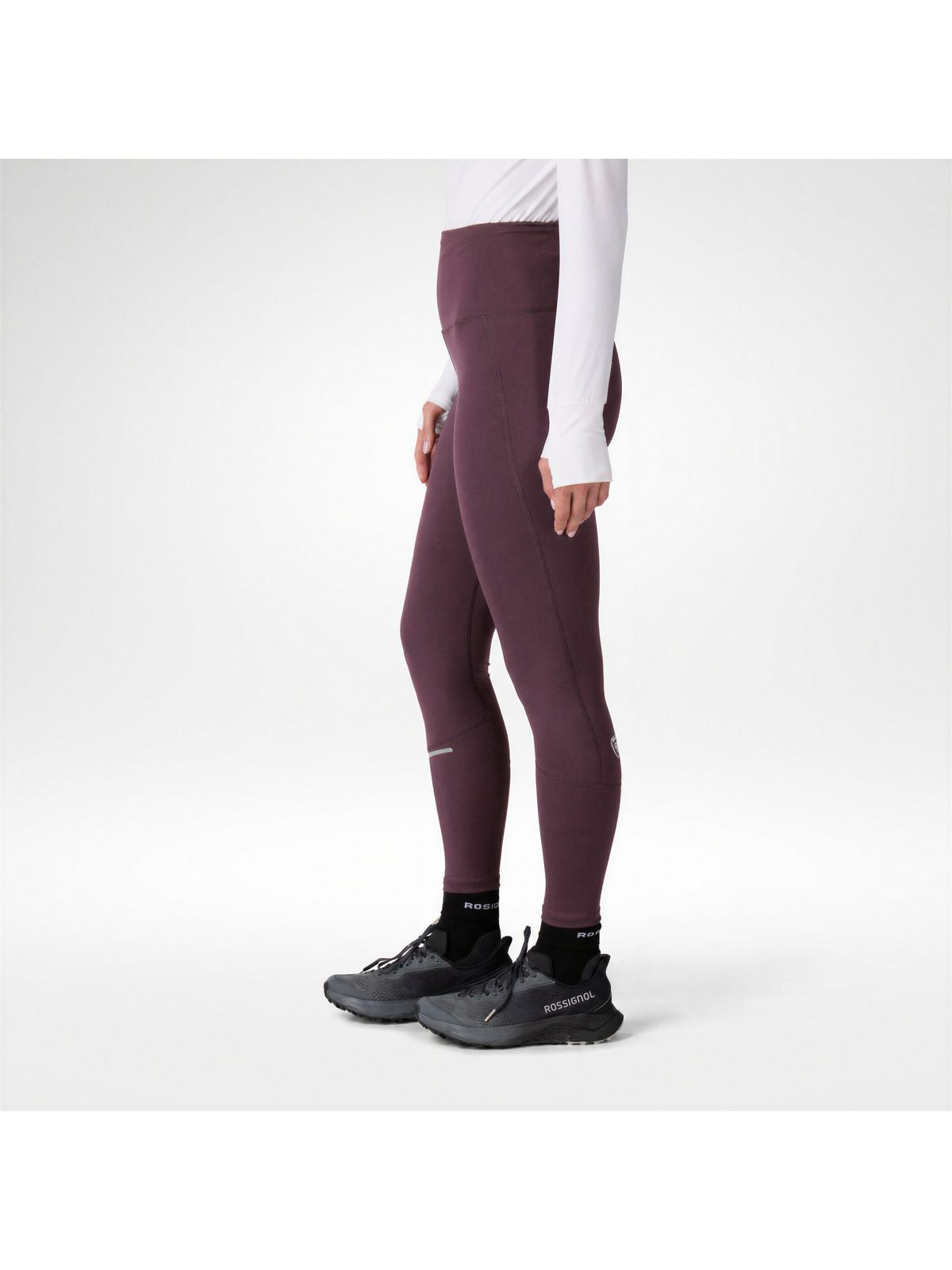 Legginsy damskie ROSSIGNOL W First Layer Tight bordowe
