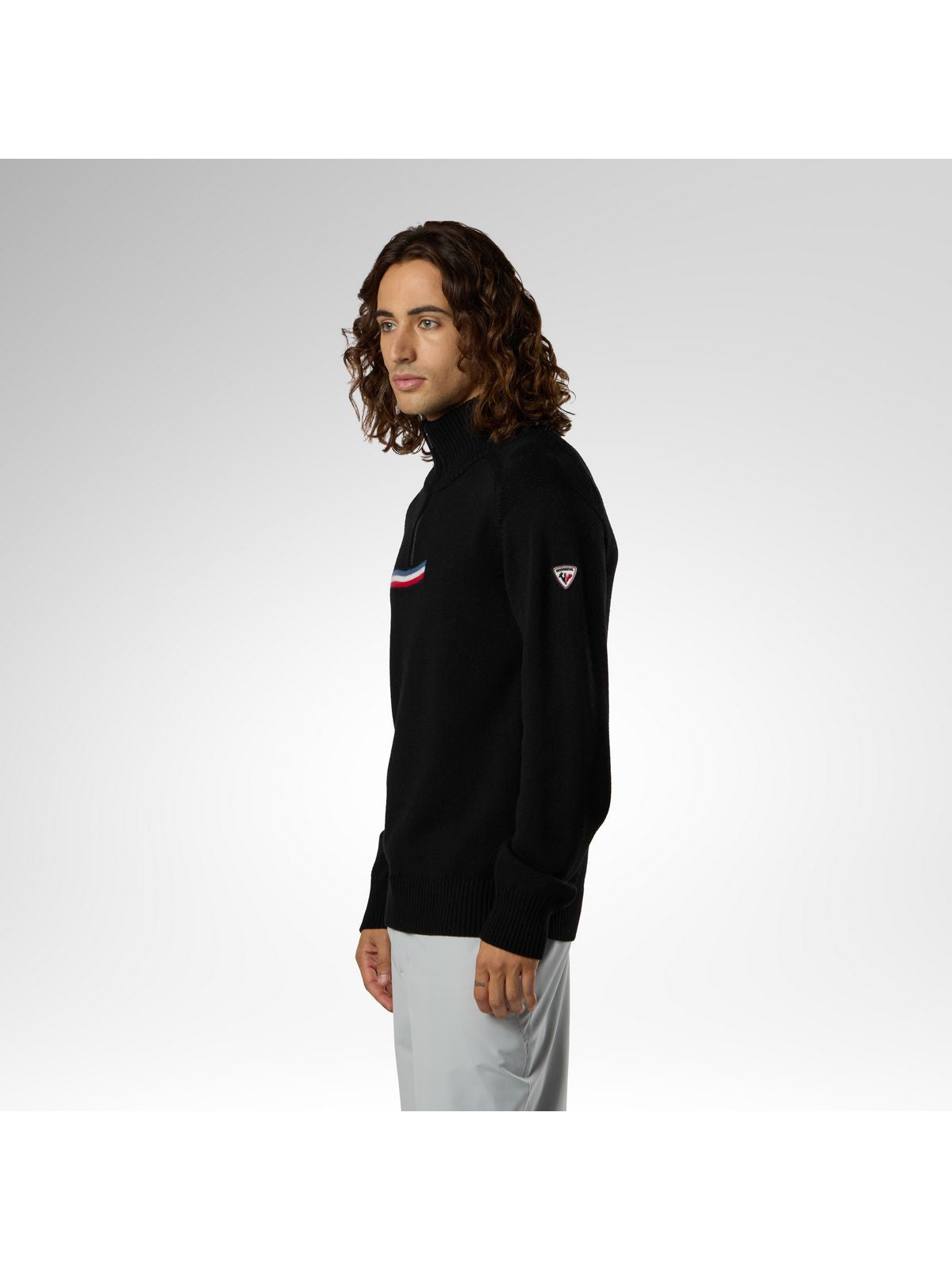 Sweter męski ROSSIGNOL M Odysseus Half Zip Merino Swe czarny