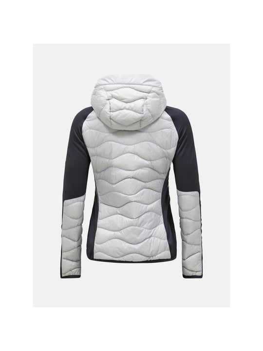 Kurtka damska PEAK PERFORMANCE Helium Hybrid Down Hood Jacket biała
