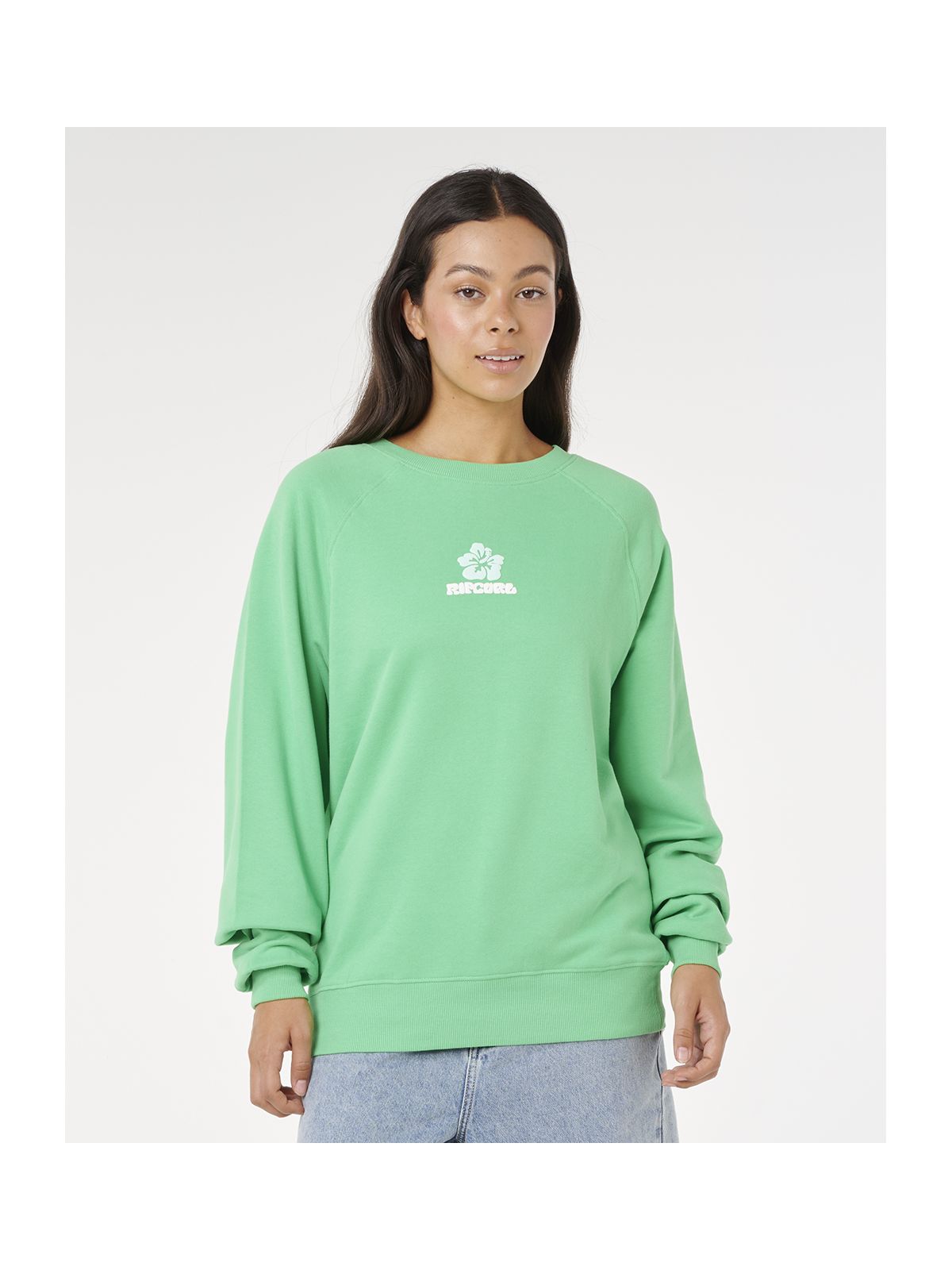 Bluza RIP CURL LUXE SURF RAGLAN RELAXED CREW zielona