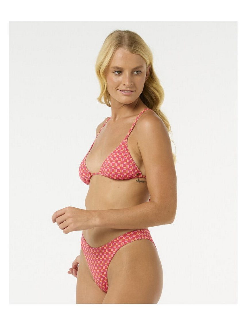 Stanik kąpielowy RIP CURL Shell Cove Sliding Tri czerwony