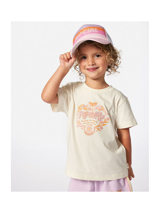 Koszulka RIP CURL Rainbow Logo/Desto Tee-Girl biały
