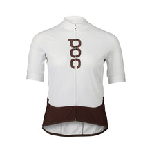 Koszulka rowerowa POC W’s Essential Road Logo Jersey biało brązowy - Adventure Sports
