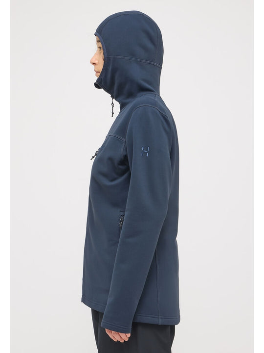 Bluza techniczna z kapturem damska HAGLÖFS Rosson Mid Hood Tarn Blue
