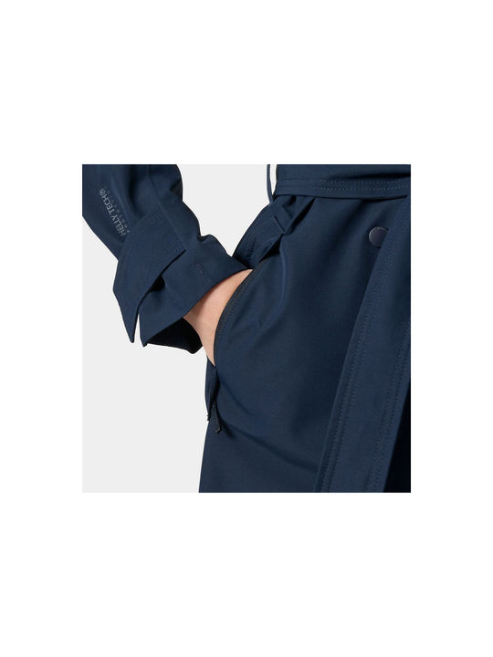 Płaszcz damski HELLY HANSEN W Avenue Long Trench Coat granatowy

