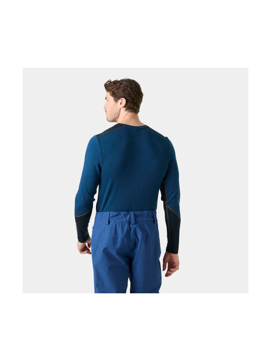 Bielizna termiczna męska HELLY HANSEN LIFA MERINO MIDWEIGHT CREW granatowa
