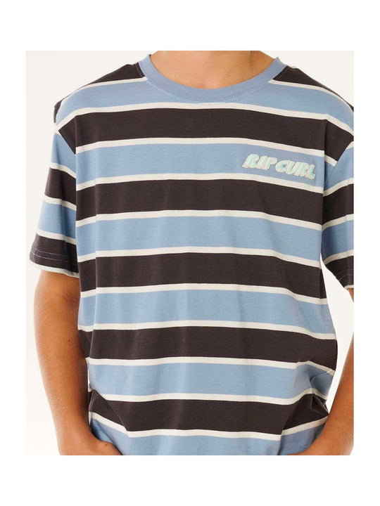 Koszulka chłopięca RIP CURL Eternal Shred Stripe Tee-Boy niebieska
