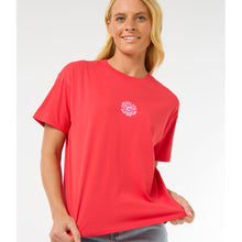 Koszulka damska RIP CURL Icons Of Surf Relaxed Tee czerwona
