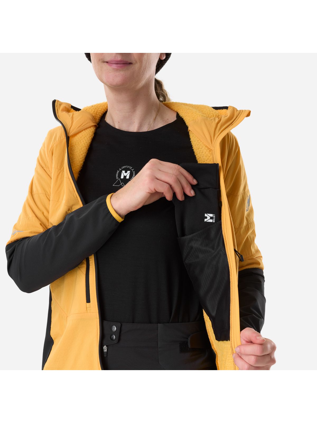 Kurtka damska MILLET W M White Alpha Hoodie W żółta