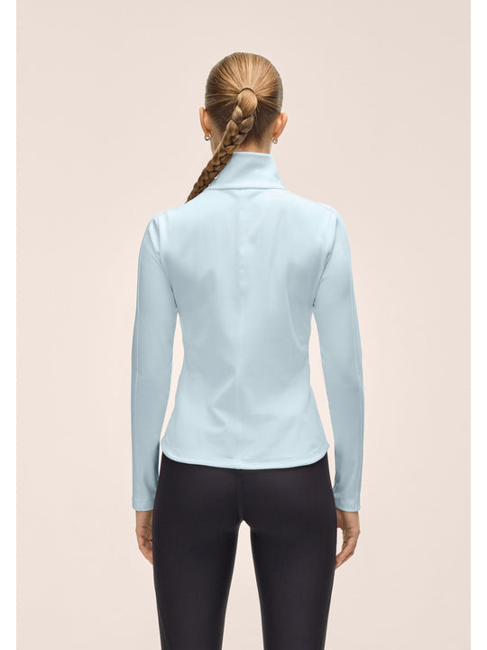 Koszulka damska CASALL Serene Half Zip Long Sleeve kolor niebieski

