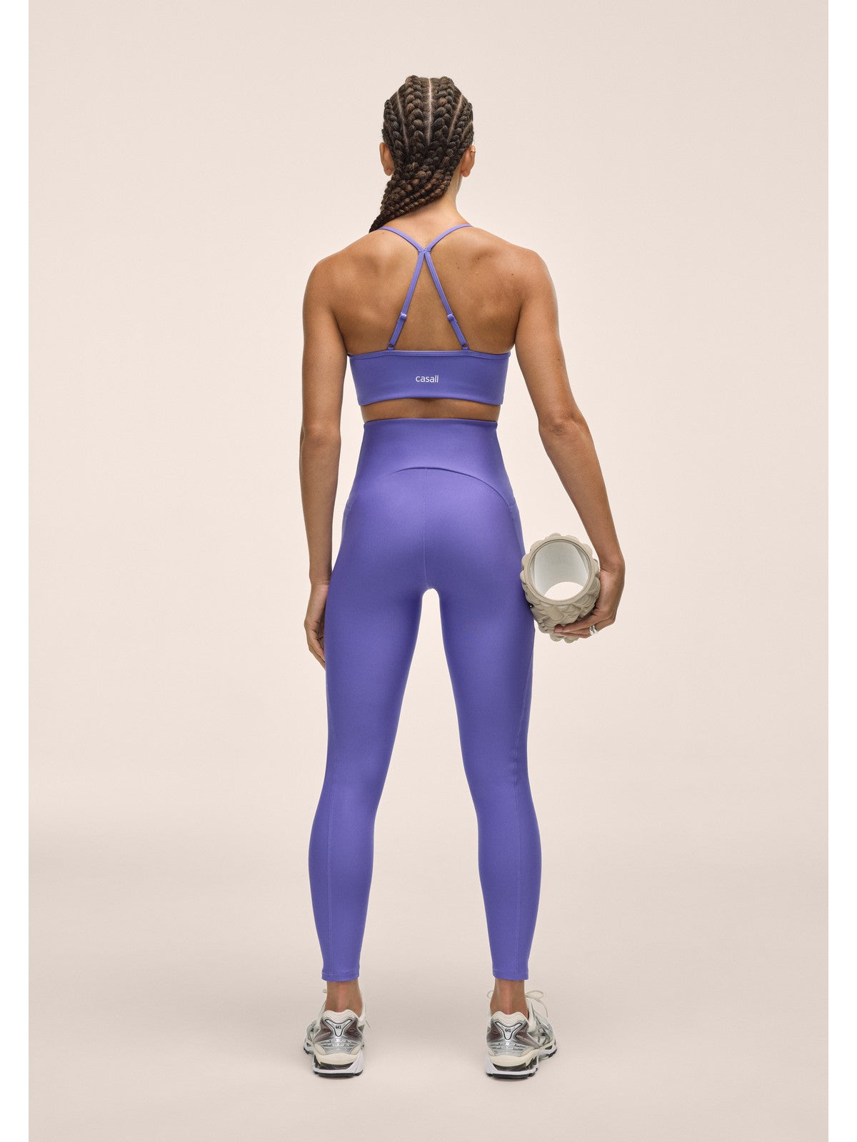 Legginsy damskie CASALL Twist Cut Out High Waist Tights kolor fioletowy