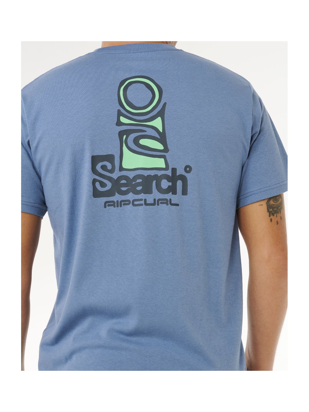 Koszulka męska RIP CURL Vaporcool Search Stack Tee niebieska