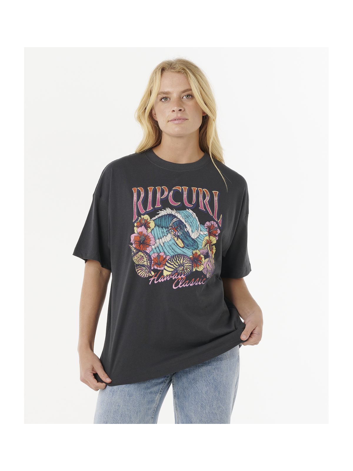 Koszulka RIP CURL WAIKIKI STANDARD TEE czarna