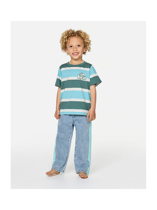 Koszulka juniorska RIP CURL Paddle Out Stripe Tee-Boy niebieska
