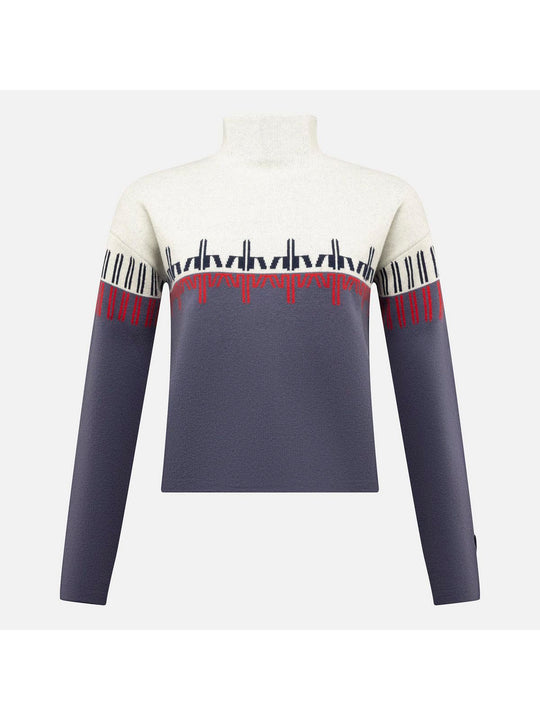 Sweter damski ROSSIGNOL W PATTERNED TN SWEATER niebieski
