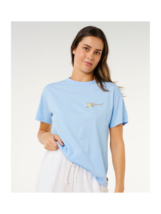 Koszulka damska RIP CURL Poolside Relaxed Tee niebieska
