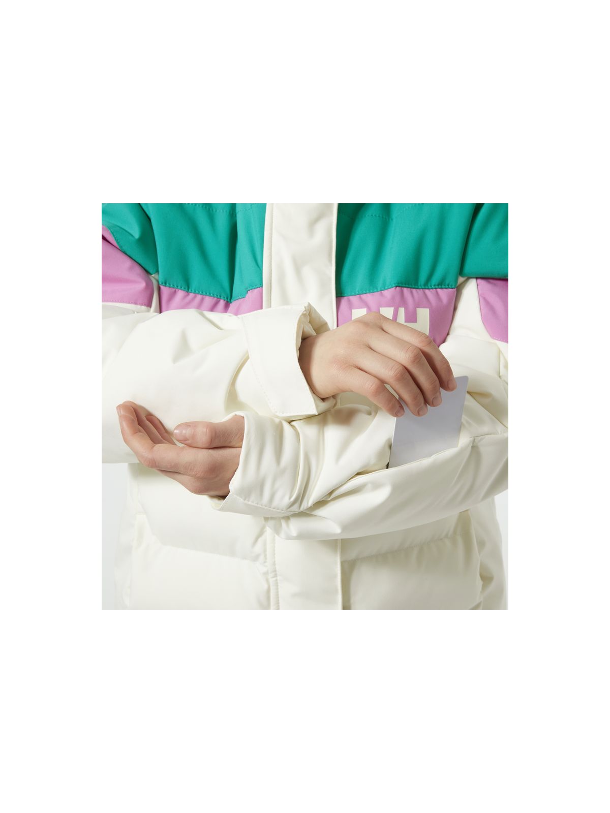 Kurtka narciarska dziecięca HELLY HANSEN Jr Girl Diamond Jacket kolor biały