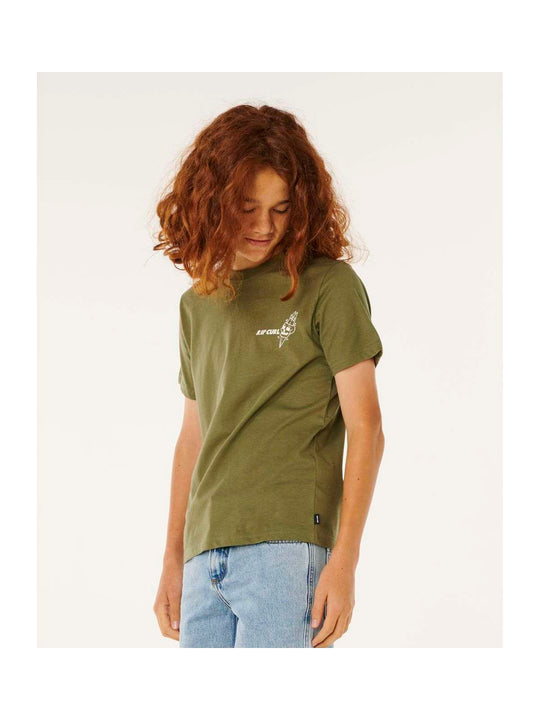 Koszulka chłopięca RIP CURL Eternal Shred Art Tee-Boy zielona
