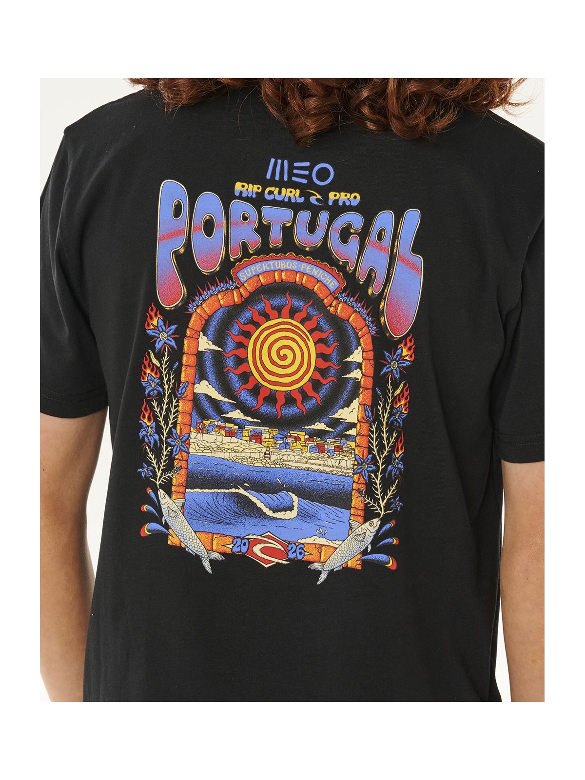 Koszulka juniorska RIP CURL RIP CURL Pro Peniche 26 Tee-Bo czarna